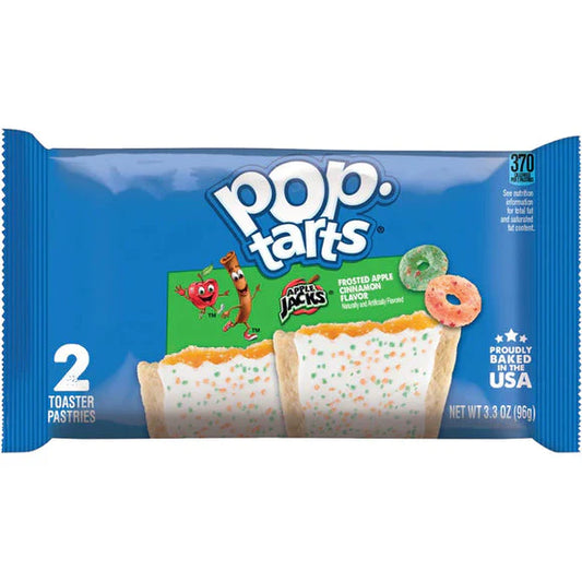 Pop Tart Proudly Baked In The United State Of America  Frosted Apple Cinamon Flavor Naturally And Artificially Flavored 2 Toster Patries 96 Grams