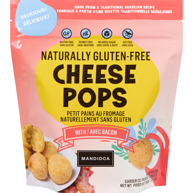 Mandioca - Cheese Pops Bacon 360g