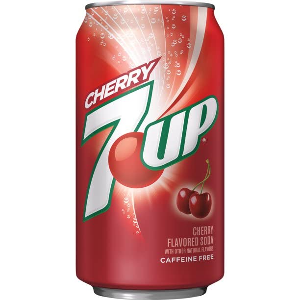 7 Up Cherry Caffeine Free  With Other Natural Flavors 355 Mililiters Soda Drink