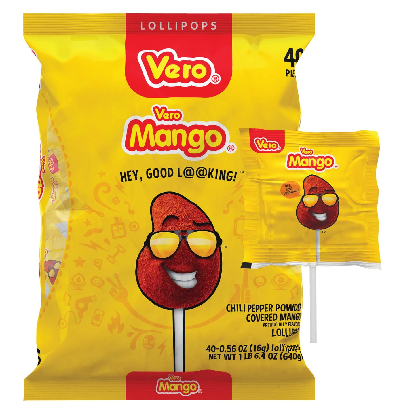 Vero Mango Chile Lollipops 560g