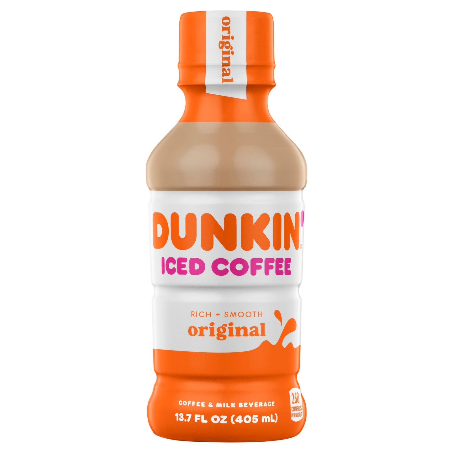 Dunkin R Iced Coffee Rich + Smooth Original  Coffee And Milk Beverage 405 Milliliters 250 Calories Per Bottle