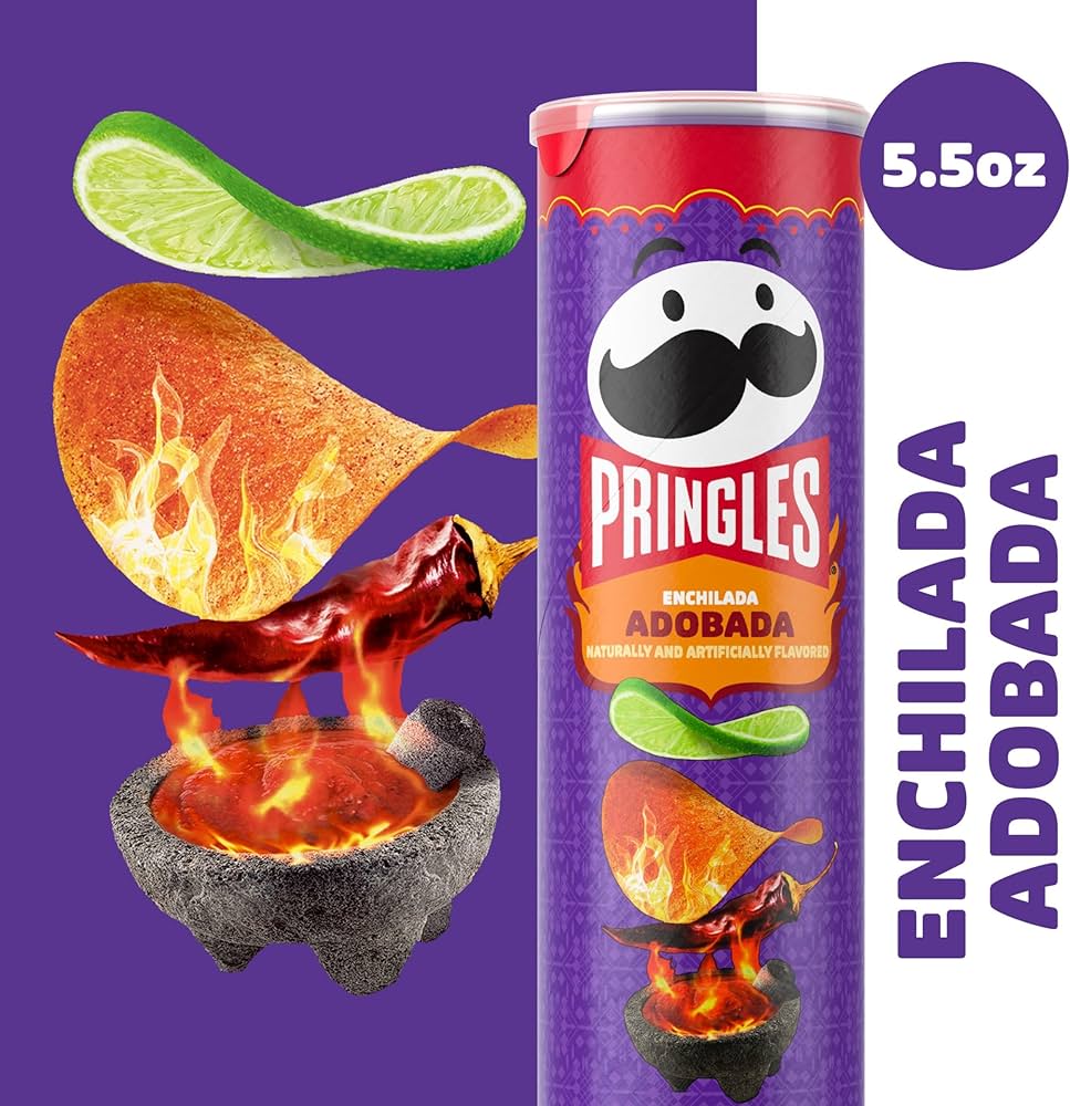 Pringles Enchilada Adobada  Naturally And Artificially Flavored  Potato Chips 158 Grams