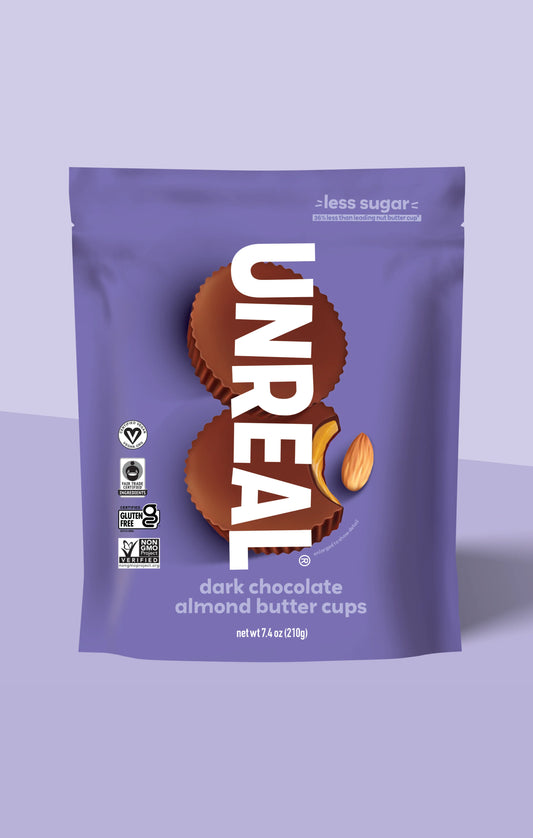 Unreal Multi-Serve Bags - Dark Chocolate Almond Butter Cups 90g