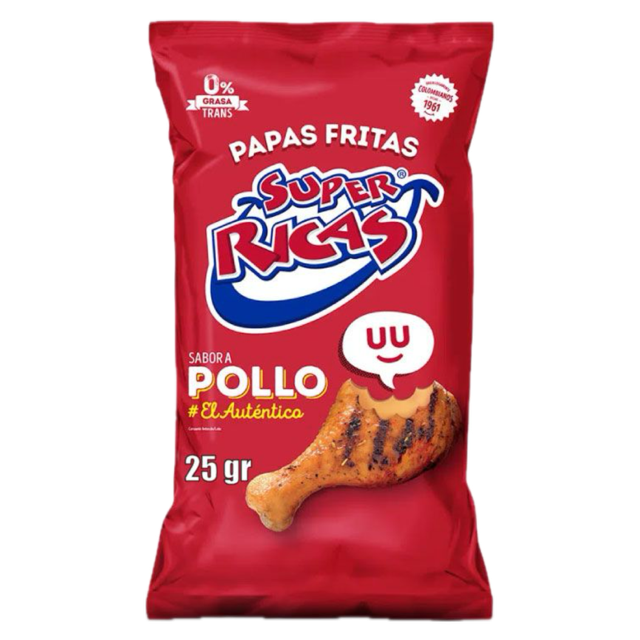 Super Rica Chicken Flavoured Potato Chips 25g