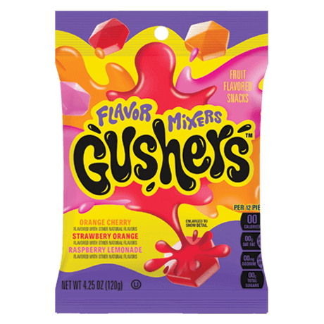 Gushers U Rasberry Lemonade Flavored With Other Natural Flavors Strawberry Peach Flavored With Other Natural Flavors Orange Cherry Flavored With Other Natural Flavors Fruit Flavored Snacks Flavor Mixers Tm 120 Grams