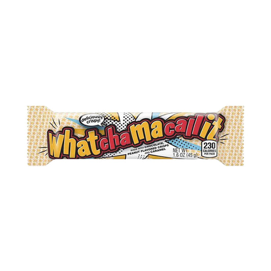 Whatchamacallit Delicious Crispy Made With Chocolate, Peanut Flavored Crisps And Caramel 45 Grams