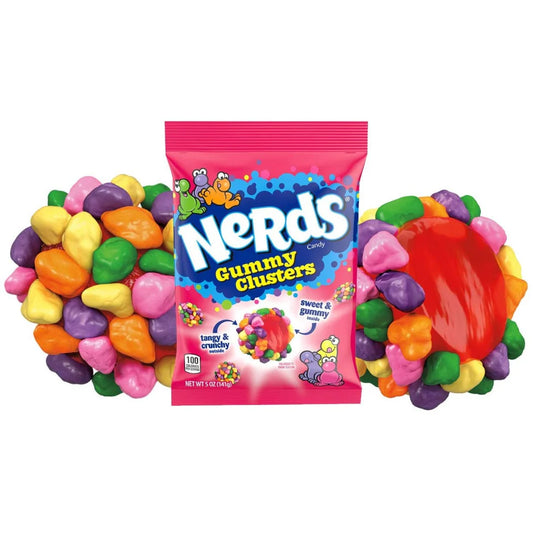 Nerds Sweet And Gummy Inside Tangy And Crunchy Outside Rainbow Gummy Clusters Candy R 141 Grams