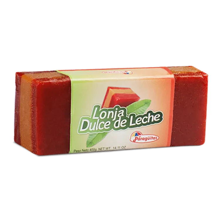 Dulces El  Paraguitas Lonja Dulce Con Leche Milk Caramel And Guava Paste Combined / Caramel  400 Grams Item