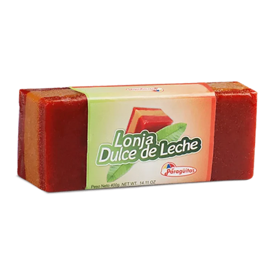 Dulces El  Paraguitas Lonja Dulce Con Leche Milk Caramel And Guava Paste Combined / Caramel  400 Grams Item