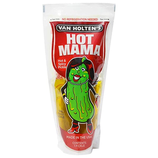 Van Holtens Hot Mama Hot And Spicy Pickle Made In The United State Of America  Contents One Pickle One Sassy Pickle