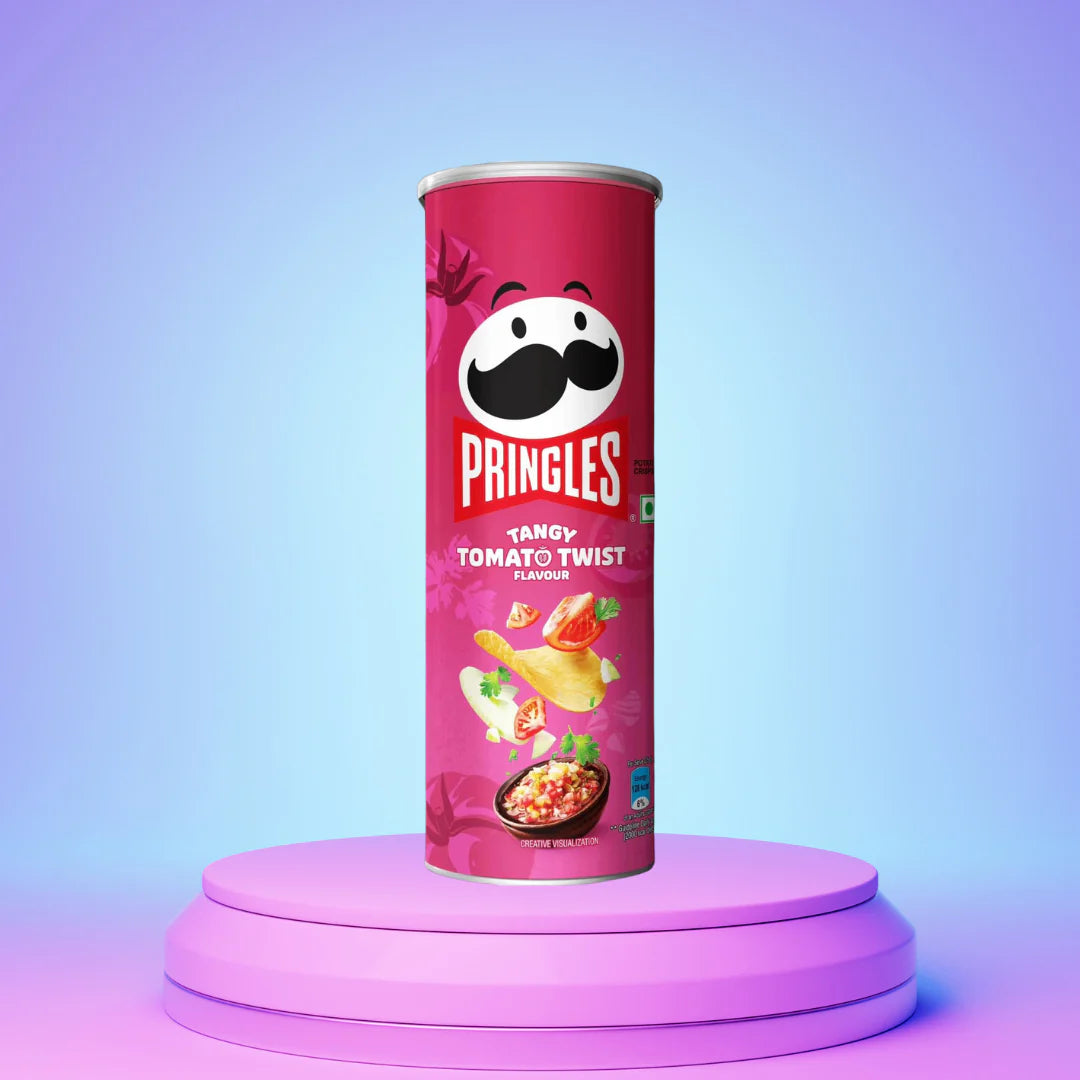 Pringles Tangy  Tomato Twist Flavour Creative Visualization Potato Crisps R 102 Grams