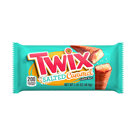 Twix Salted Cookie Bars Crunchy Cookie,Sea Salt,Caramel,Creamy Chocolate 40.0 Grams