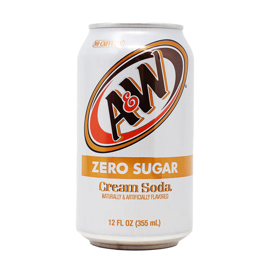 No Caffeine A And W Zero Sugar Cream Soda Naturally And Artificially Flavored 355 Mililiters Soda Drink