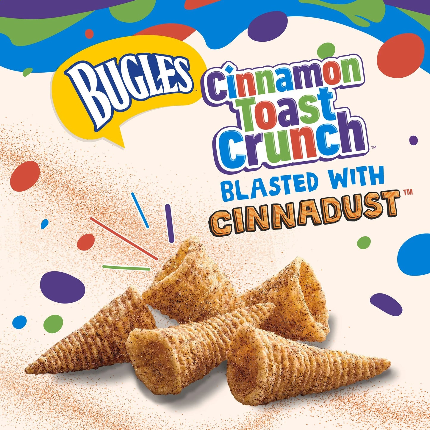 Bugles Cinnamon Toast Crunch Blasted With Cinnadust Crispy Corn Snacks 85 Grams