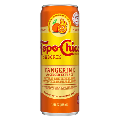 TOPO CHICO SABORES TANGERINE 12 OZ