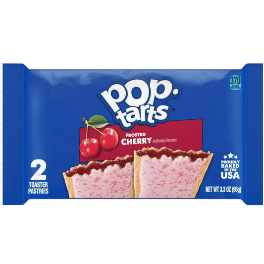 Pop Tart Frosted Cherry Artificially Flavored Proudly Baked In The United State Of America 2 Toasted Patries 96 Grams