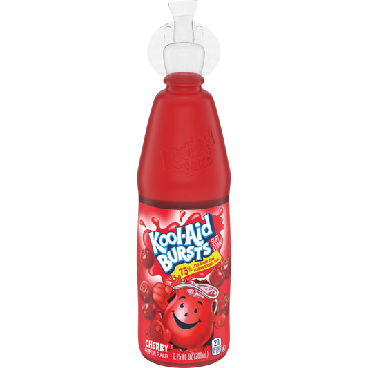 Kool-Aid Bursts 75% Less Sugar Than Leading Regular Soda Cherry Artificial Flavor Soft Drink 200 Mililiters