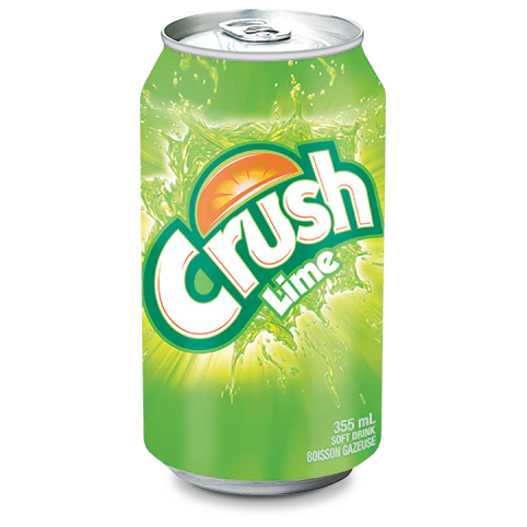 Crush R Lime 355 Mililiters  Naturally Flavored Soda Drink