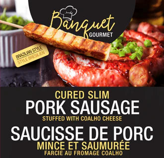 Banquet Brazil BBQ  Pork Slim Sausage with Coalho Cheese